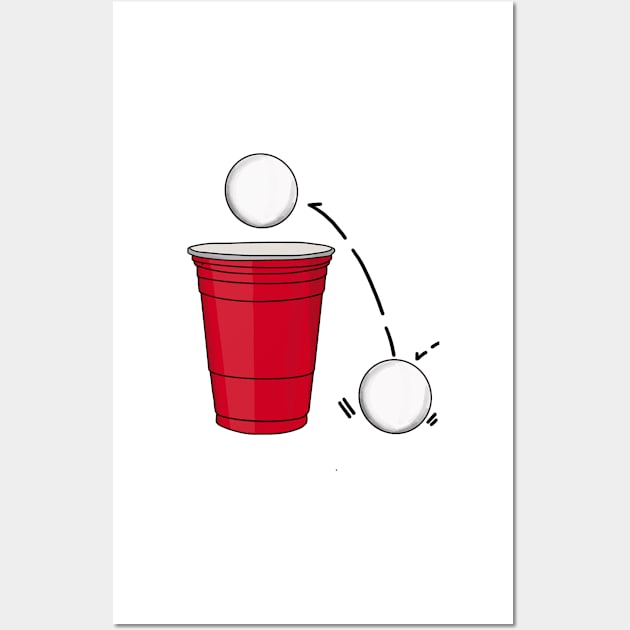 Beer pong Wall Art by Tatismallart